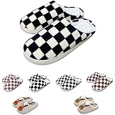 LEZIRTOI Retro Fuzzy Face Slippers for Women men, Womens Girls Cute Yellow the Lable Face House Slippers for Indoor Outdoor Pink/White/Black/Blue