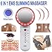 Fat Remover Machine Carer 6 in 1 EMS Sliming Massager for Stomach Arm Leg Weight Loss Machine with EMS Pads Beauty Device Blue Red Light Ion Massager (White)