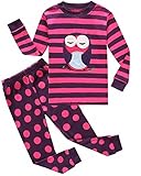 Family Feeling Owl Baby Girls Infant 2 Piece 100% Cotton Pajamas Sets Kids Pjs Sleepwear 12-18 Months