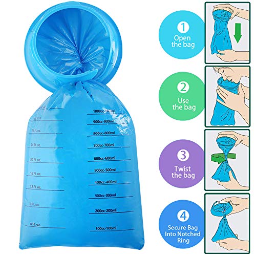 Vomit Bags, YGDZ 55 Pack Barf Bags Disposable Emesis Bags for Car Airplane Travel Kids Drivers