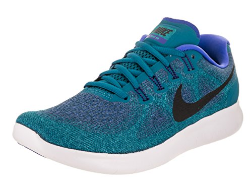NIKE Women's WMNS Free RN 2017, Green Abyss/Black-Turbo Green, 6 US