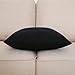 Deconovo Black Pillow Covers 18x18 Inch Set of 4, Faux Linen Throw Pillow Case, Couch Cushion Cover for Home Decor(18 x 18 Inch, Black, Set of 4, No Pillow Insert)