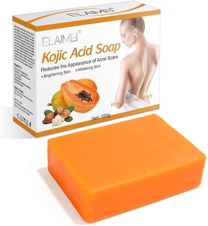 Peak Health Whitening Kojic Acid Soap Facial Bleaching Dark Spot Acne Scars Skin Brighter Lightening Detox Pigmentation Removal Reduce (Pack of 2)