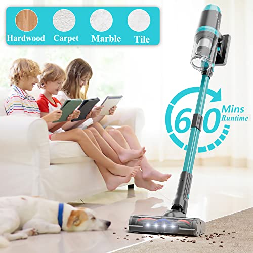 ORFELD Cordless Vacuum Cleaner, 24000 Pa Stick Vacuum 4 in 1, Up to 60