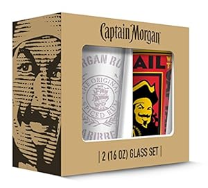 Image of Captain Morgan Poster Pub Glass (Set of 2), Clear