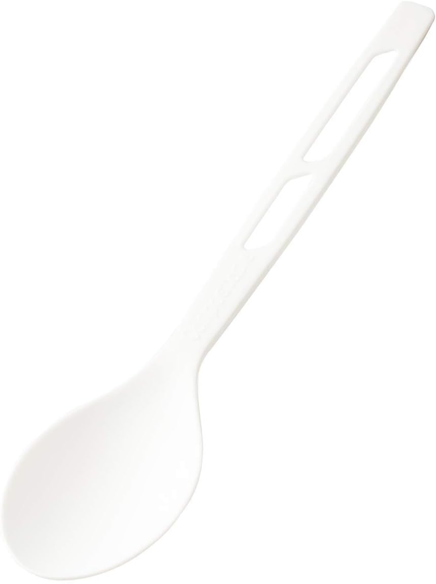 HARVEST PACK 6.5" White Disposable Spoons, Made from Sustainable Corn PLA [100 COUNT]