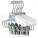 Hangerworld 10 Inch Kids White Wooden Coat Hangers with Clips for Baby & Toddler Clothes, Pack of 12