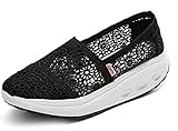 DADAWEN Women's Crochet Classic Slip-on Toning Shoe Walking Sneaker