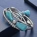 USA Annabel Turquoise Tassels Wrap Bangle Bracelet - Fashion Bohemian Jewelry Multilayer Charm Wire Bracelet for Women and Girls