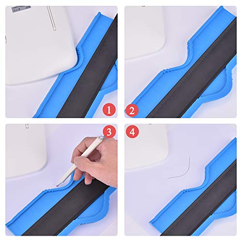 Upgraded Plastic Contour Gauge, Profile Gauge, Shape Duplicator, 10-Inch Marking Tool, Precisely Copy Irregular Shapes For Perfect Fit and Easy Cutting - Thumbnail 6