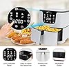 PureMate-Air-Fryer-with-Digital-Display-Recipes-Book-XL-55L-Healthy-Oil-Free-1700W-Air-Fryer-with-7-Preset-LED-One-Touch-Screen-Timer-Adjustable-Temperature-Control-for-Low-Fat-Cooking PureMate Air Fryer with Digital Display & Recipes Book, XXL 5.5L Healthy Oil Free 1700W Air Fryer with 7 Preset, LED One…