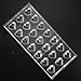 DIY Chocolate Molds Clear Hard Plastic Polycarbonate PC Mould 21 Hearts Shaped