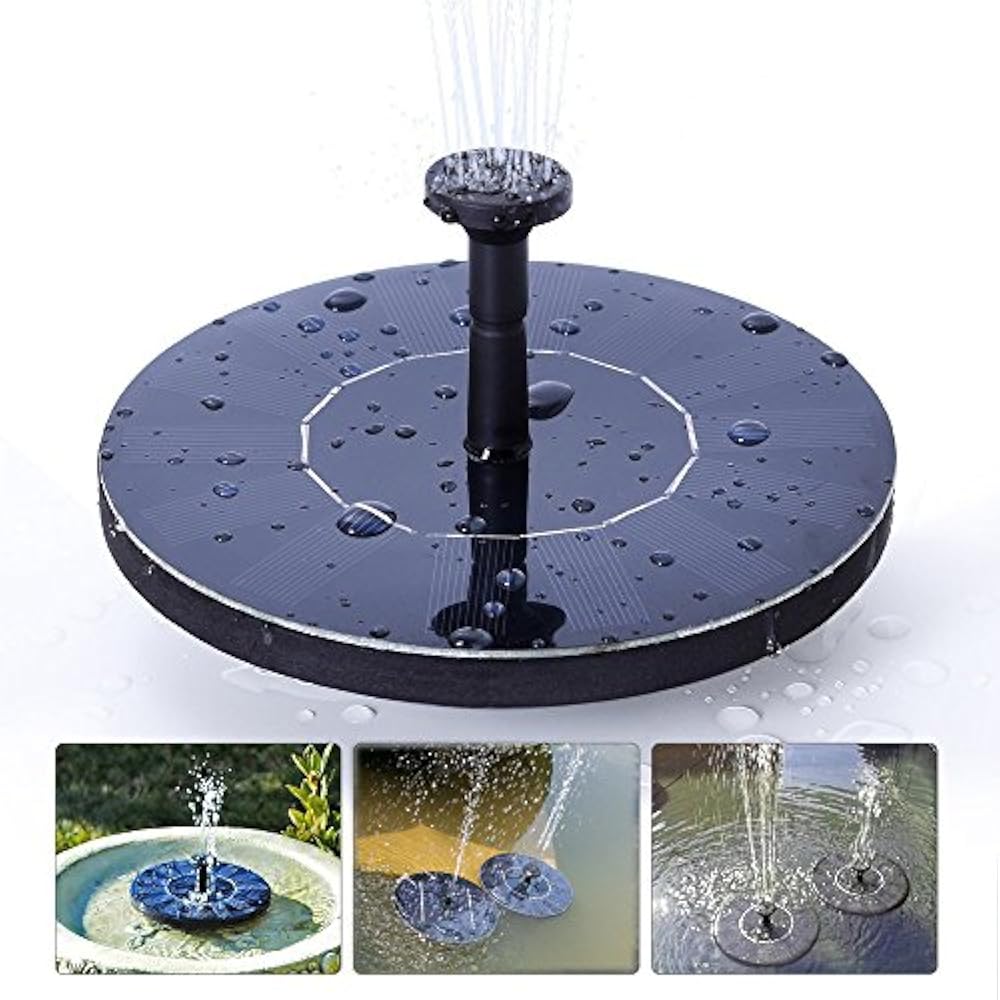Favson 1.4W Solar Bird Bath Fountain Pump Selfpowered Floating