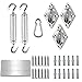 Sun Shade Sail Hardware Kit 6 Inches for Triangle Patio Shade Sail Installation Heavy Duty Anti-Rust 316 Stainless Steel