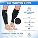 Calf Compression Sleeves and Leg Wraps (4 Piece) Shin Splint Support, Calve Guards for Men and Women - Braces Provide Healthy Circulation Pain Relief for Running, Basketball, Cycling, Maternity