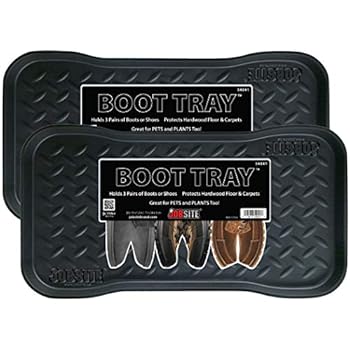 JobSite Heavy Duty Boot Tray, Multi-Purpose for Shoes, Pets, Garden - 15 x 28 Inch - 2 Trays