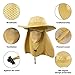 KOOLSOLY Outdoor Sun Cap For Men Women,Fishing Hat UPF 50+ UV Sun Protection With Removable Neck Flap, Face Cover Mask & Windproof Strip, Sun Hat For Outdoor Sports & Travel