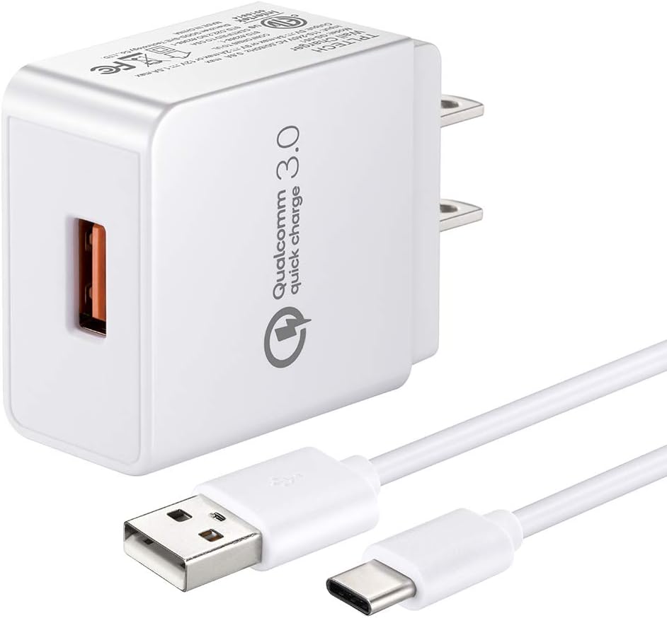TPLTECH Quick Charge 3.0 Rapid Charger Compatible HTC U12 Plus/ U11 Life, Bolt,HTC U 11 Eyes/HTC U11/ HTC 10, USB Type C 6.6FT Charger Cord Fast Charging Cable