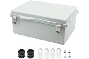 Zulkit Junction Box ABS Plastic Dustproof Waterproof IP67 Electrical Boxes Hinged Shell Outdoor Universal Project Enclosure G