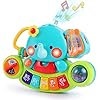 Baby Musical Elephant Toys, Toddlers Piano Keyboard Toy with Lights & Sound Music Activity Center Educational Learning…