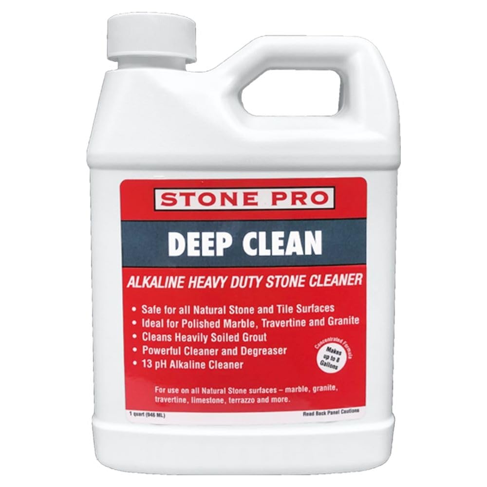 Stone Pro Deep Clean - Cleaner & Degreaser for Tile & Stone - Non-Acidic Alkaline Cleaner