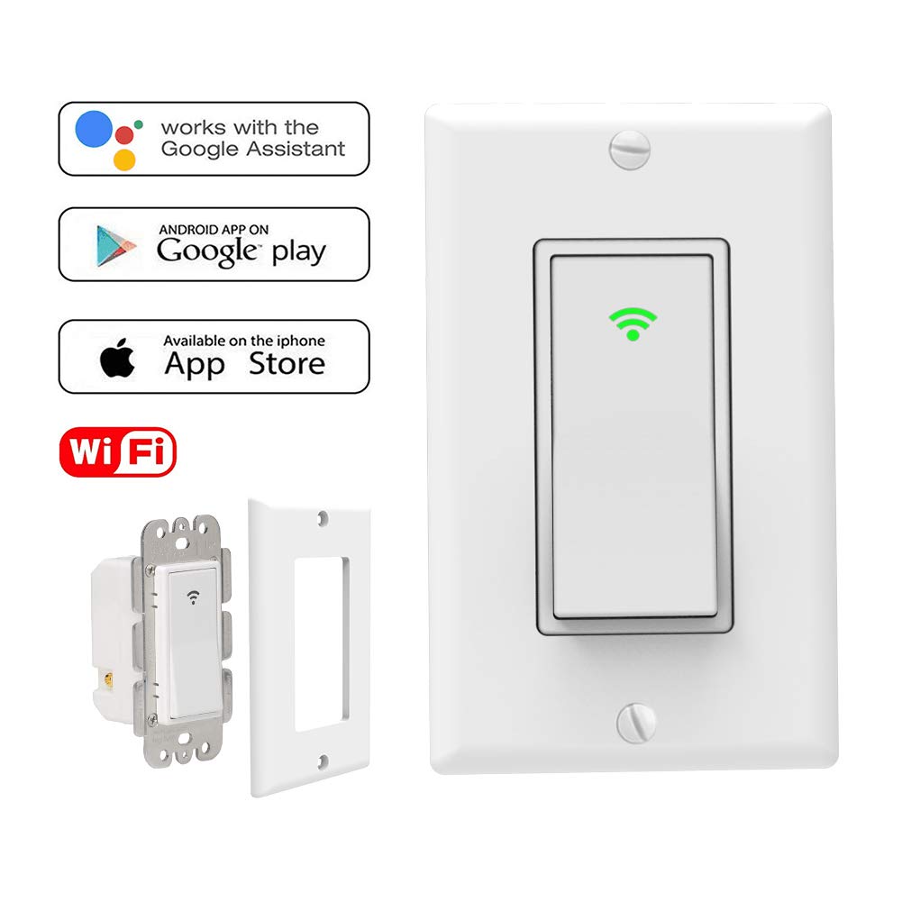 Smart In-Wall Socket, Work With Alexa, Google Home, IFTTT With Duplex