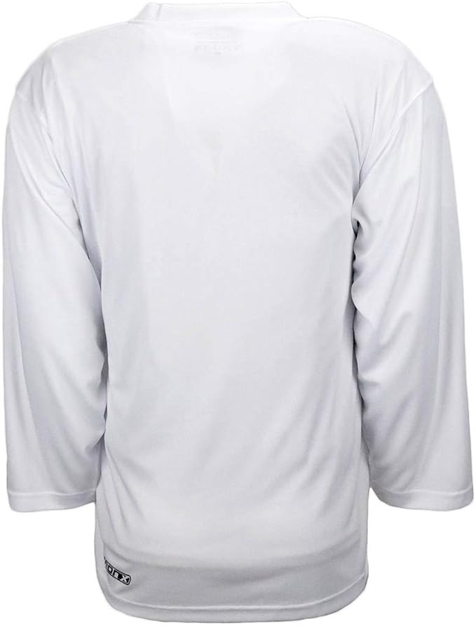 white practice hockey jersey