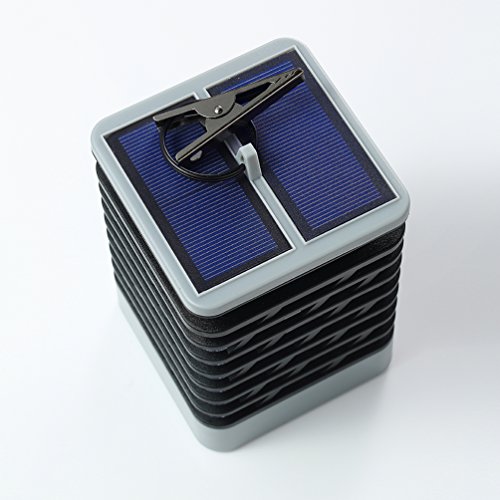 Solar Lights Outdoor, Wireless Waterproof Auto Sensor Hanging LED Umbrella Lantern Security Night Light Warm White for Garden Patio Deck Yard Step Fence Driveway Lawn, Candle flickering flame Effect
