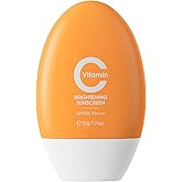 Vitamin C Sunscreen Cream SPF 50,Broad Spectrum Sun Protector Lotion For Face & Body,Lightweight and Non-Greasy Finish,Water Resistant,Long-Lasting Makeup,Travel Essentials
