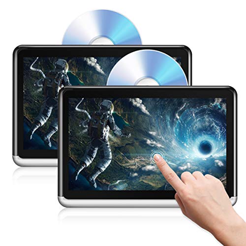 Dual Android Headrest DVD Player for Car 10.1" Touch Screen Bluetooth 4.0 1080P HD, Support FM WiFi DVD/CD/USB Drive/TF Card/HDMI Out, Built-in 4500mAh Battery Back Seat Monitor with Mount - Thumbnail 7