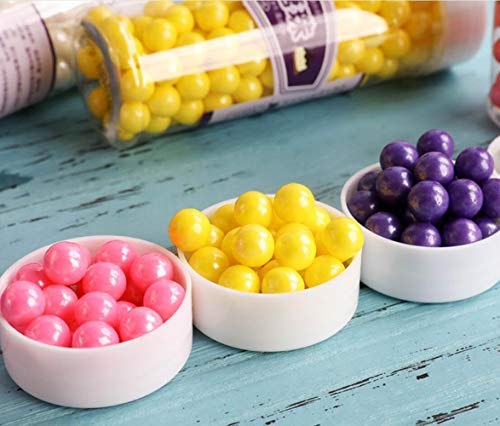 Yellow Edible Candy Pearls Cupcake Cake Toppers, Celebrations Candy Pearls Shaker Jar Wedding Shower Party Cake Food Decoration Supplies 4.6oz - Thumbnail 3