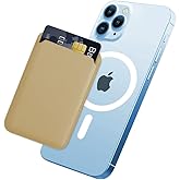 TWZKG for MagSafe Wallet, 3 Card Holder, Magnetic Slim Phone Wallet for iPhone 17/16/15/14/13/12 Pro Max Plus Air Series,RFID Blocking Vegan Leather, Gold