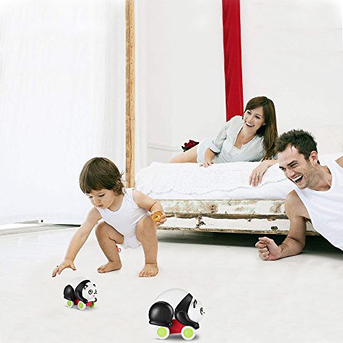 oakome Mieutoy Pull Back Car Toys,Friction Powered Soft Animal Push and Go Vehicles Toys for 2 Years Old Boys Girls and Toddlers (Panda) - Thumbnail 6