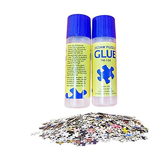 Jigsaw Puzzle Glue with Trowel Applicator, Liquid Glue for 500, 1000pcs Paper Puzzle, 120ML (1