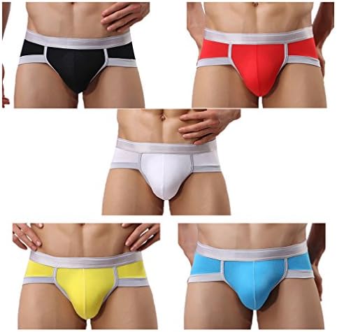 Mens Stretch Low Rise Modal Underwear Briefs (Large, 5 color)
