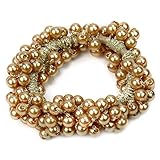 MowMee Womens Beads Hair Band Rope Scrunchie Ponytail Holder