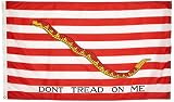US Flag Store 1st Navy Jack Flag, 3 by 5-Feet, Don't Tread on Me