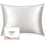 Adubor Mulberry Silk Pillowcase Silk Pillow Cases for Hair and Skin with Hidden Zipper, Both Side 23 Momme Silk, 900 Thread C