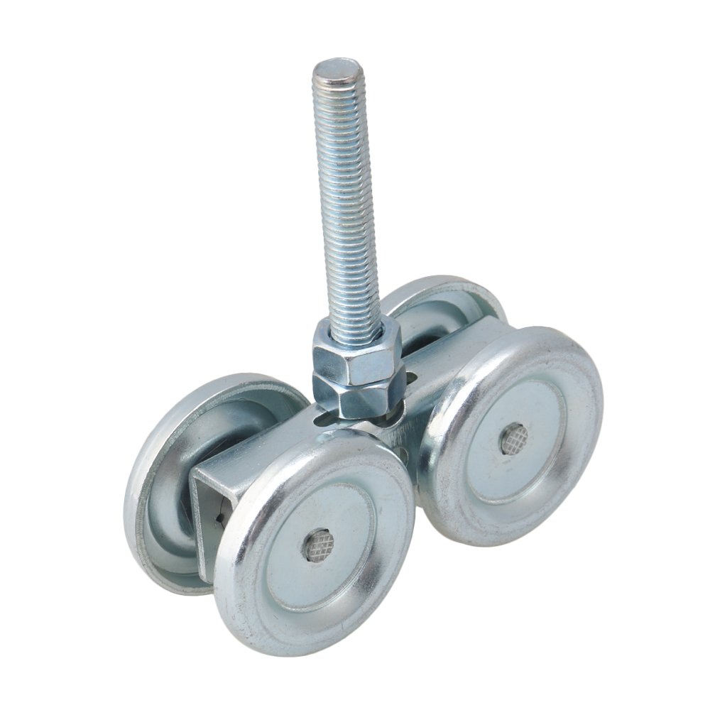 Mxfans Silver Sliding Track Roller Hanging Barn Door Rail Trolley