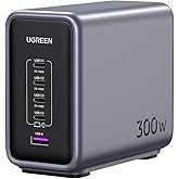 UGREEN Nexode 300W USB C Charger Block, 5-Port Charging Station GaN Desktop Charger Compatible with MacBook, Dell XPS, iPhone