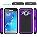 J1 2016 Case, Galaxy Amp 2 Case, Galaxy Express 3 Case, OEAGO [Shockproof] [Impact Protection] Hybrid Dual Layer Defender Protective Case Cover for Samsung Galaxy Amp 2 / J1 2016 / Express 3 - Purple