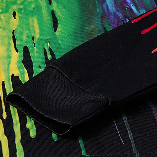 RAISEVERN Spring Autumn Kids Clothes Girls Boys Sport Sweatshirt Hoodies Unisex Long Sleeve Pullover for Casual Wear Black X-Large