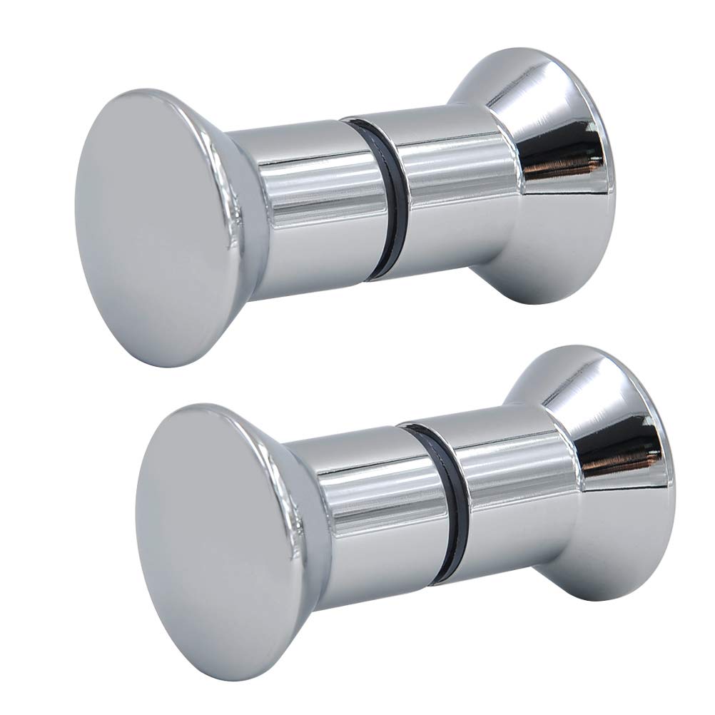 FOCCTS 2 Packs Shower Door Knobs Aluminium Alloy Shower/Bath Door Handle Chrome Finish