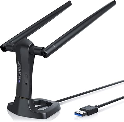 BrosTrend Linux WiFi Adapter 1200Mbps USB3.0 5GHz 2.4GHz Dual Band w/ 5dBi