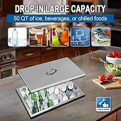 KODOM Drop-in Ice Chest 21L x 14W x 12H Inch Built