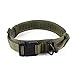 Yisibo Harness Dog Collar Nylon Tactical Dog Collar Military Training Adjustable Dog Collar for Small Medium Large Dogs with D-Ring Handle Metal Buckle Collar(1.5''Medium, Ranger Green)
