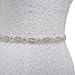 Remedios Beaded Wedding Belt Pearl Bridal Belt Sash Rhinestone Women Dress Accessories, White