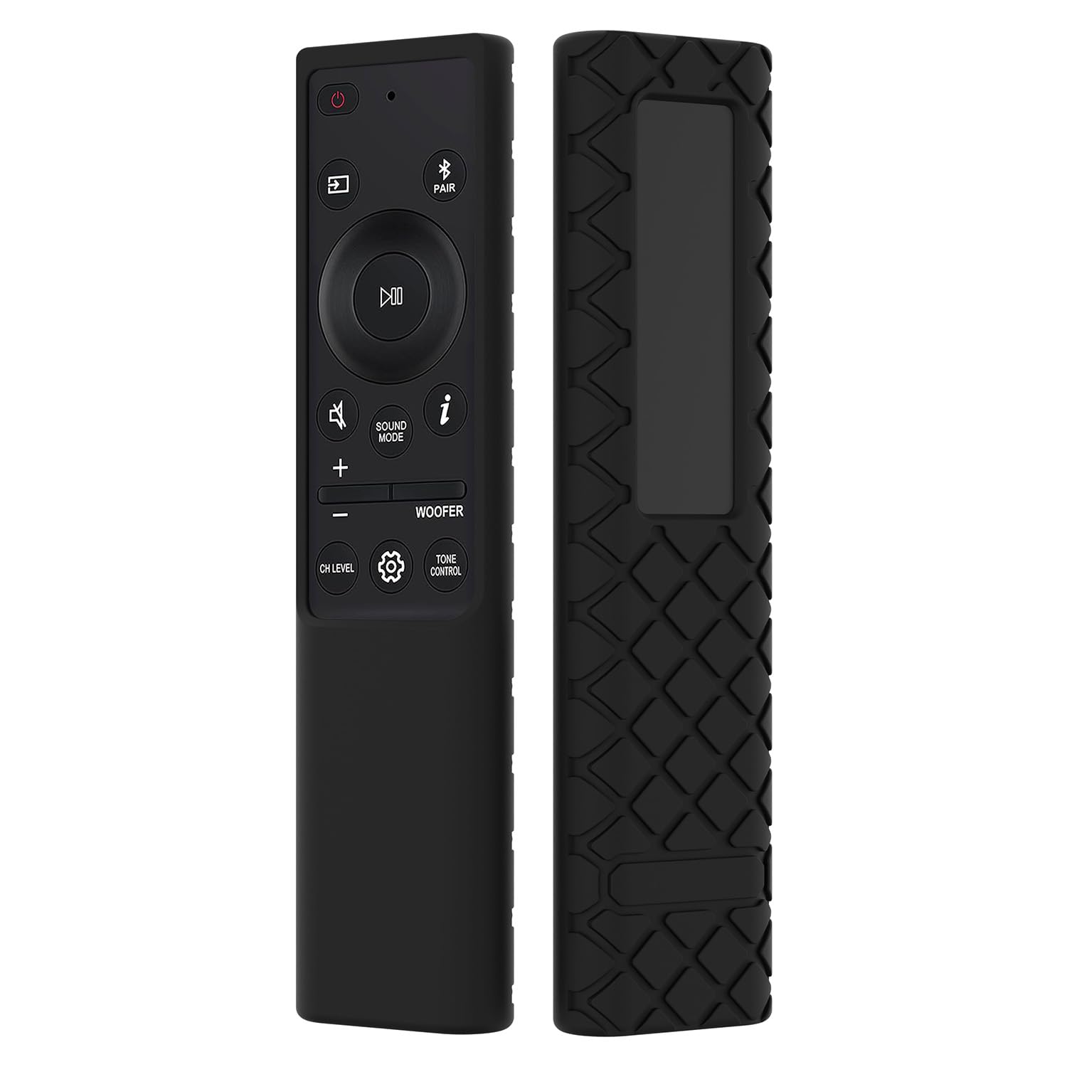 Photo 1 of JCMOYUTY AH81-15047A Remote Cover for Samsung Soundbar AH81-15498A HW-Q60C HW-B650 HW-C450 HW-Q60B, HW-Q990 Silicone Sound Bar Remote Case, Black Sleeve