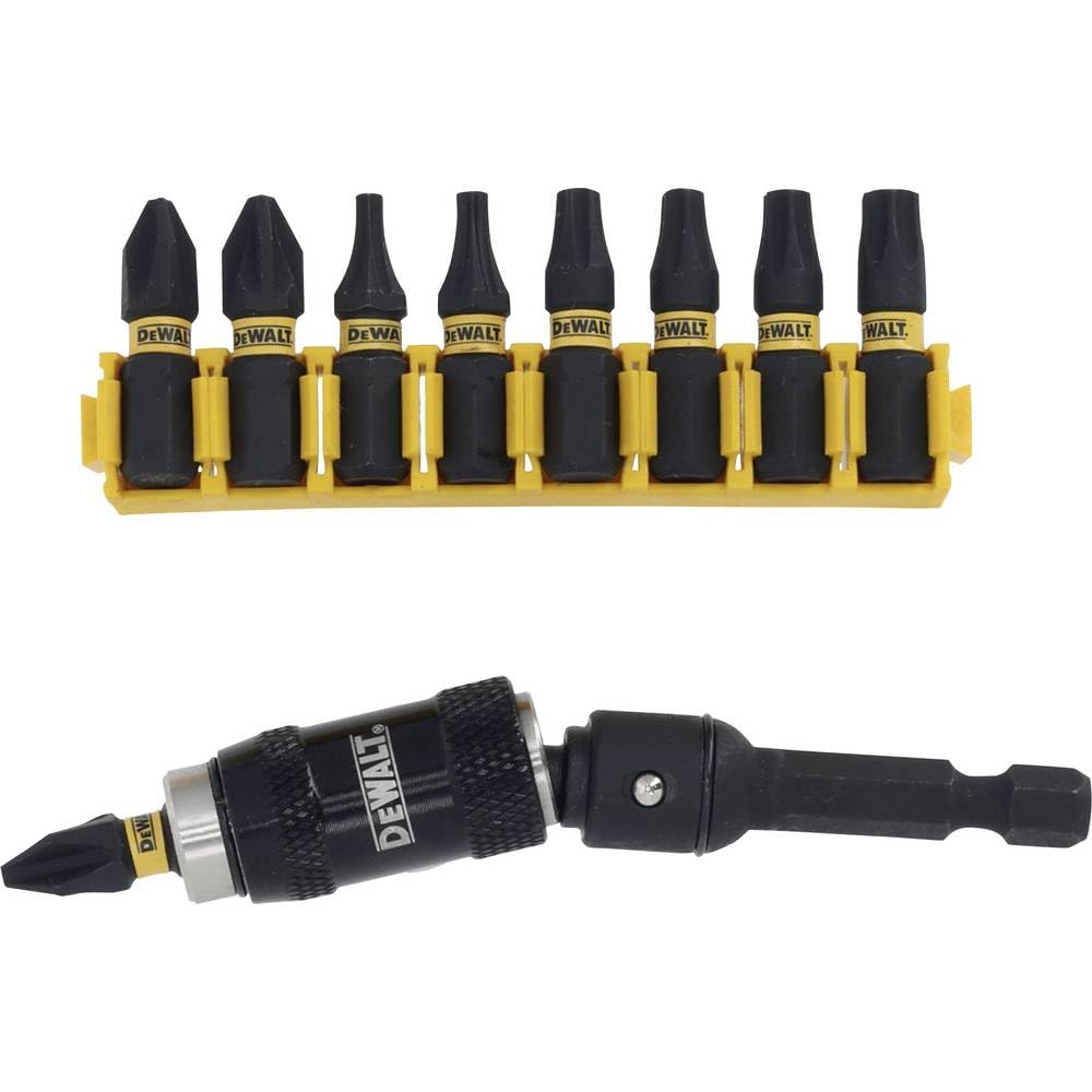 Dewalt Extreme Impact Torsion Bit Set with abknickbarem Bit Holder, Set of 10, DT70578T