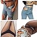 YueDie Women's Sexy Fishnet Sheer High Thigh Garter Belt, Black-l, One Size